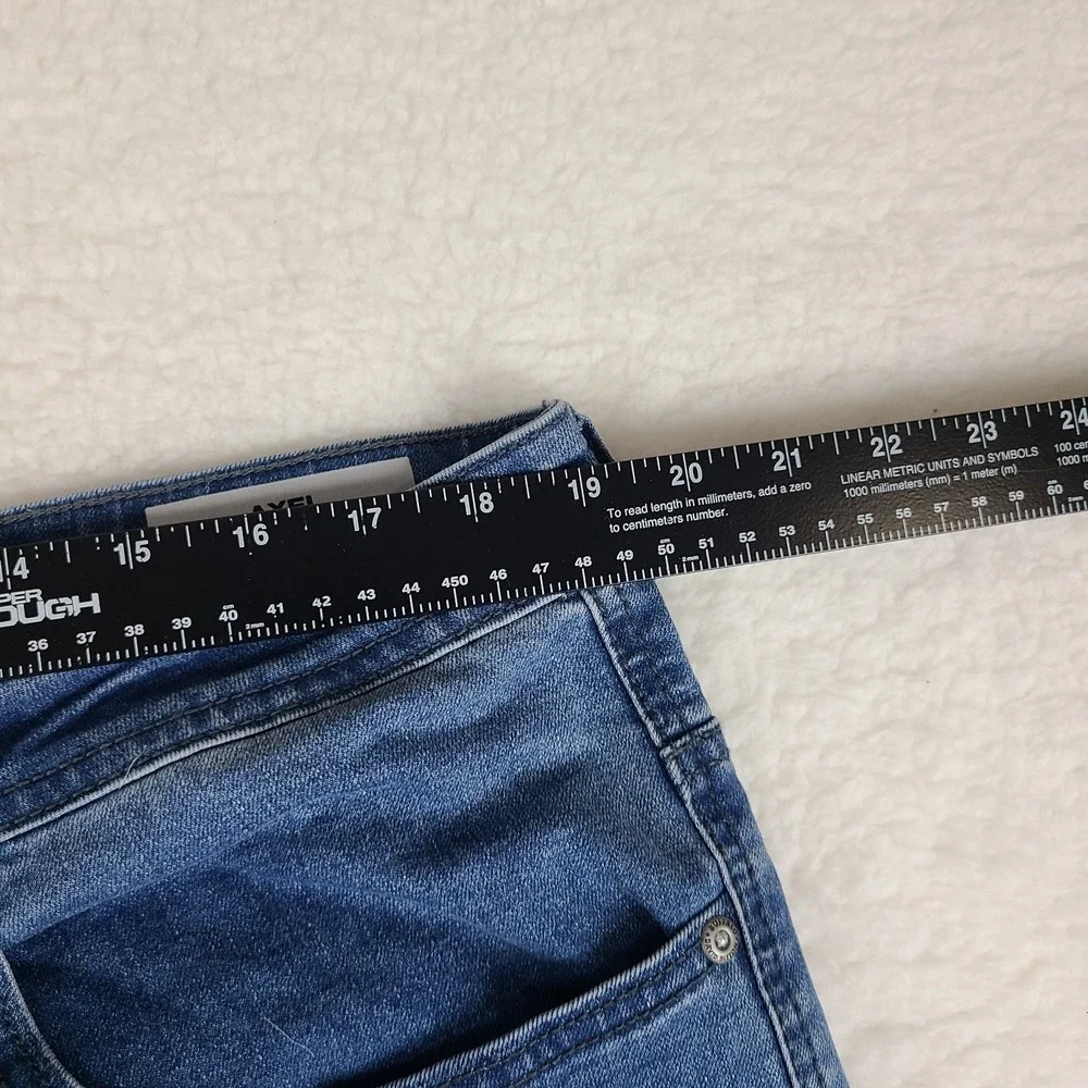 Buffalo David Bitton Jeans Mens 38x32 Blue Axel Slim Stretch Medium Wash Denim *